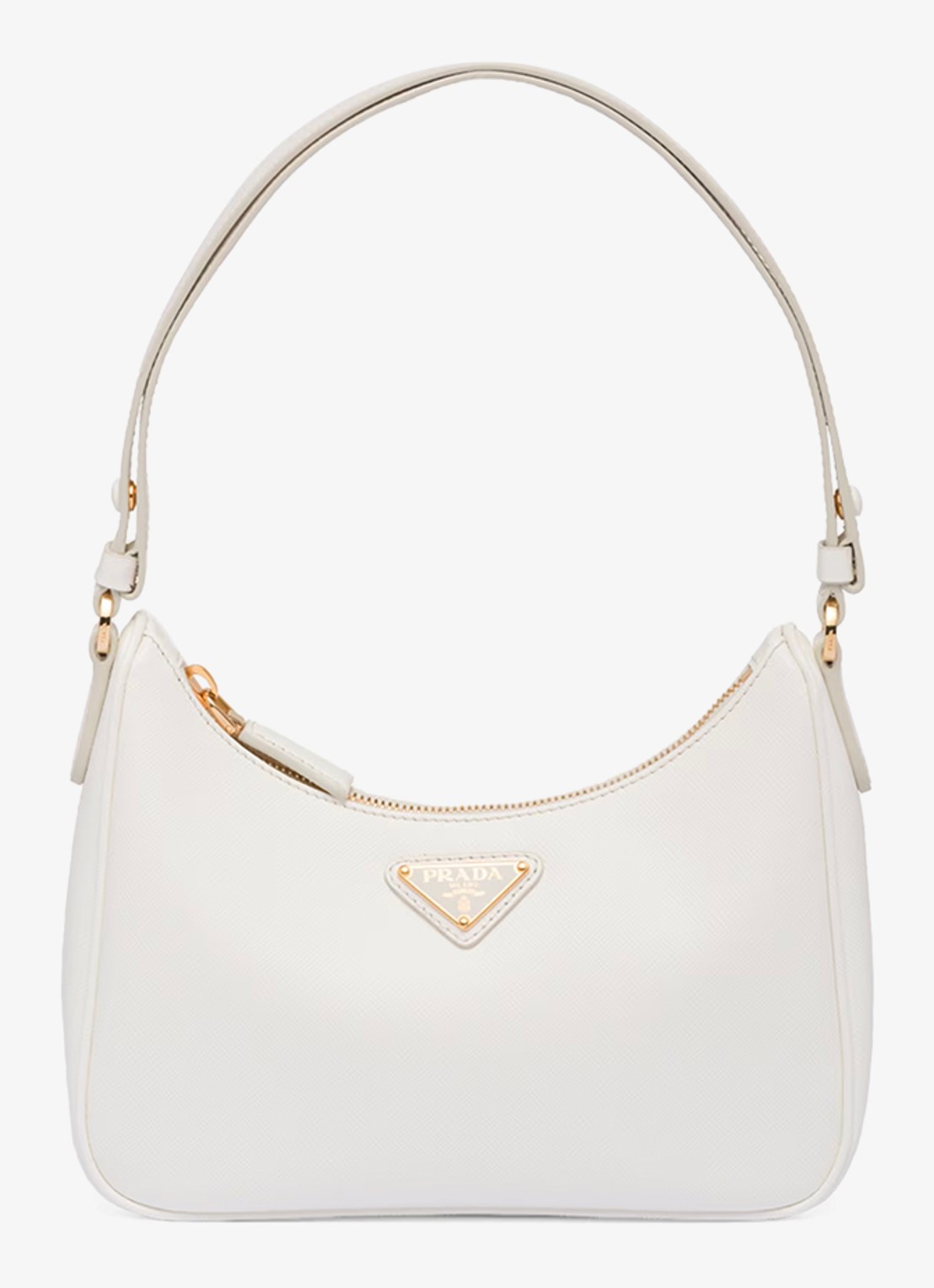 Prada Mini-Bag schoudertas van leer - voorkant 2 wit