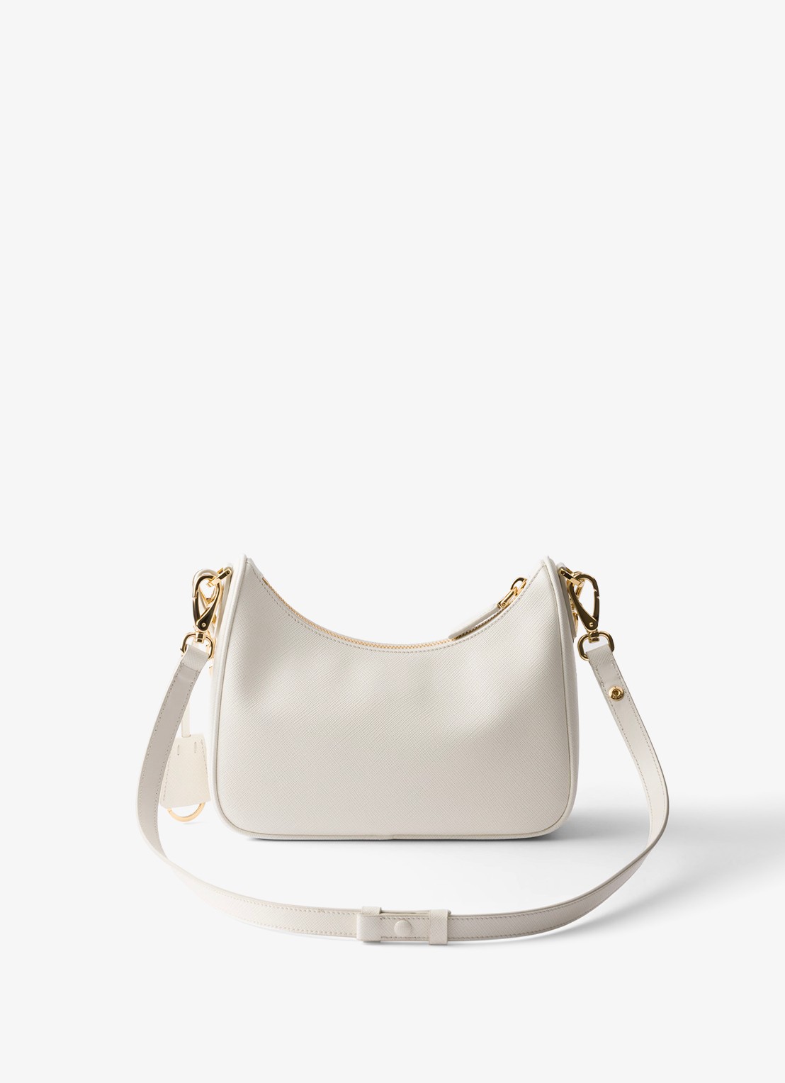 Prada Mini-Bag schoudertas van leer - achterkant 6 gebroken wit