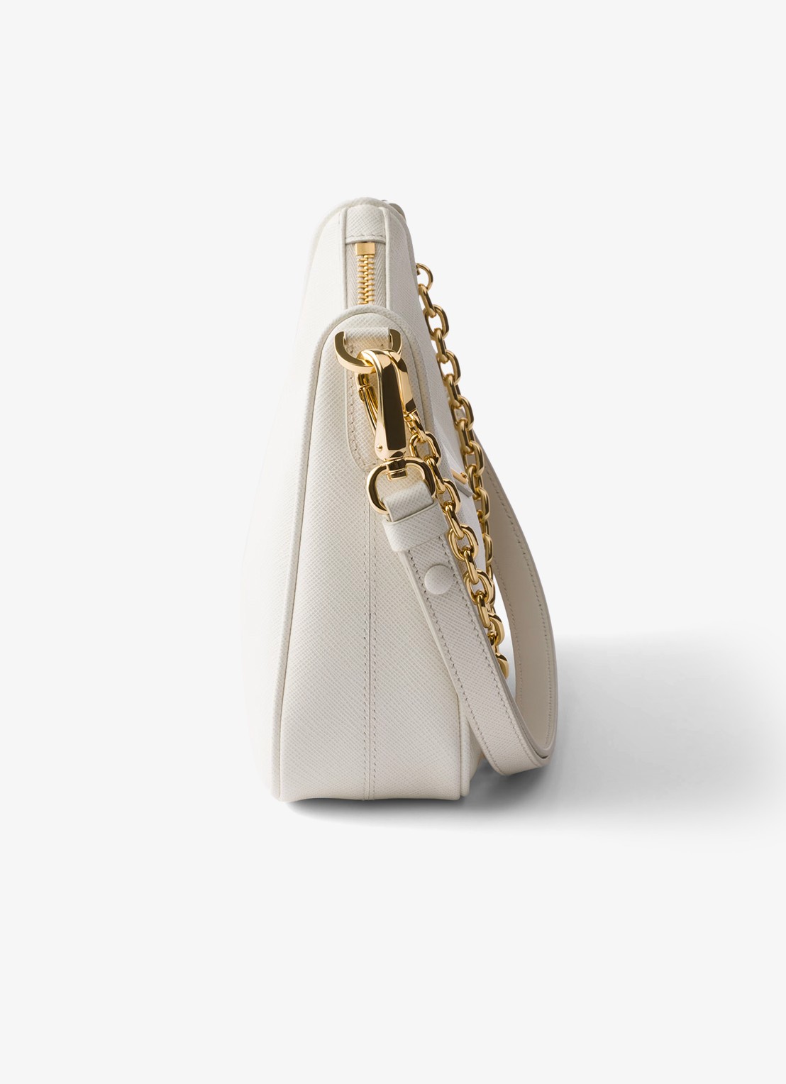 Prada Mini-Bag schoudertas van leer - detail 4 gebroken wit