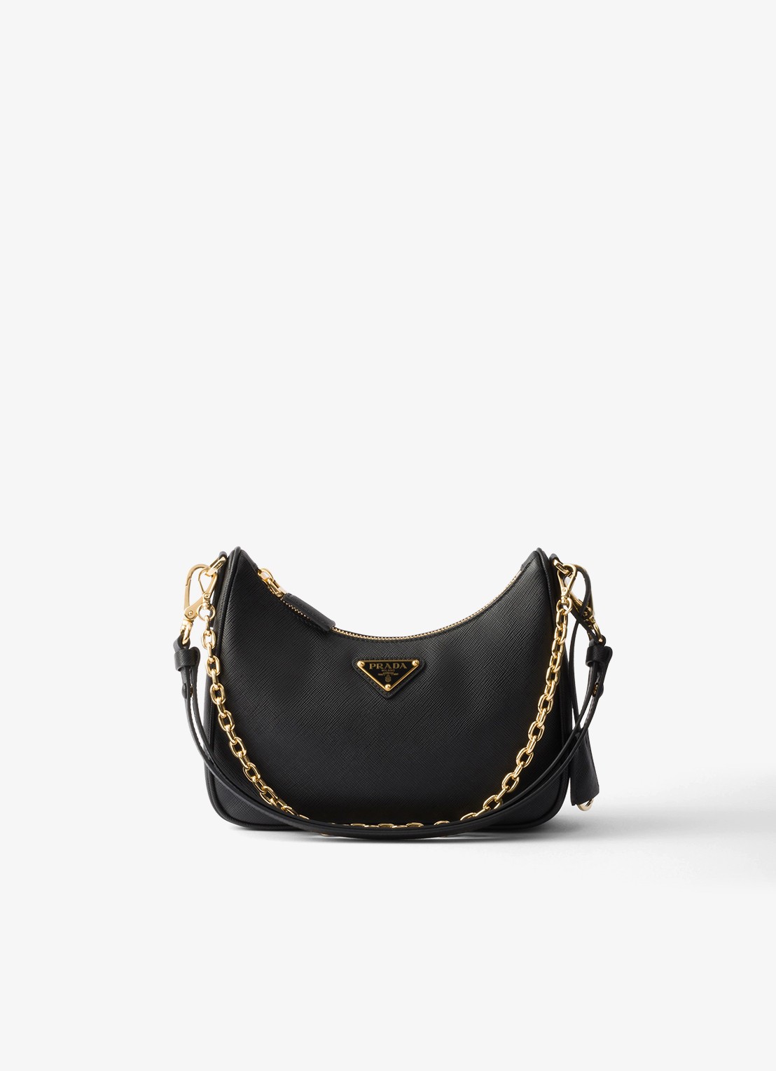 Prada Mini-Bag schoudertas van leer - voorkant 3 zwart