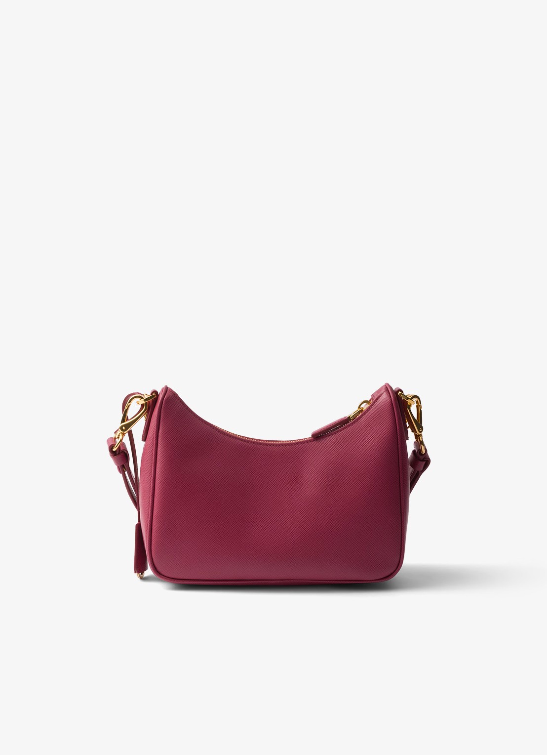 Prada Mini-Bag schoudertas van leer - achterkant 7 cranberryrood