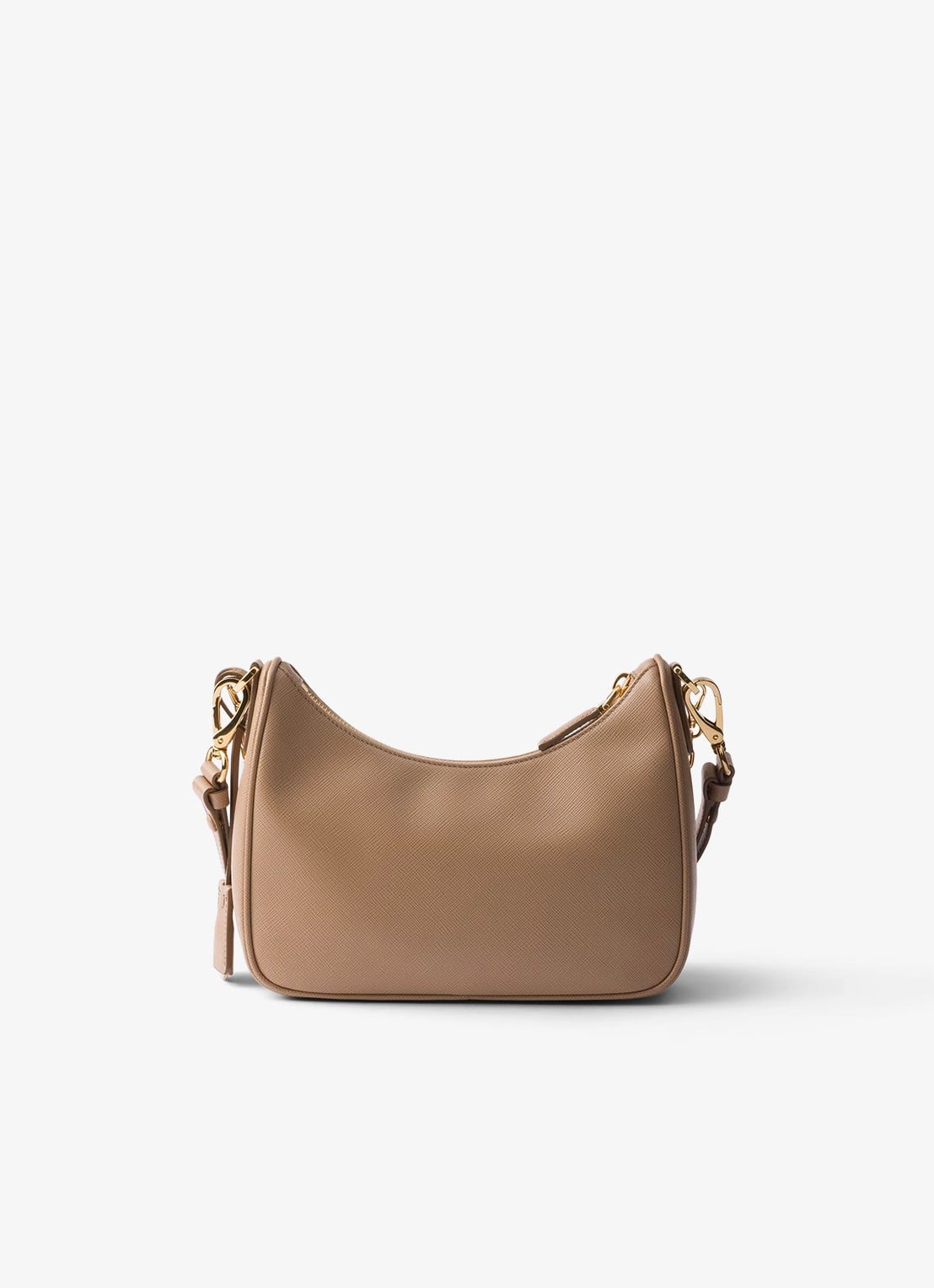 Prada Mini-Bag schoudertas van leer - achterkant lichtbruin