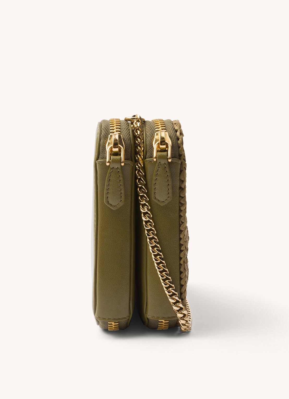 Prada Mini crossbodytas met leren details - detail 5 olijfgroen
