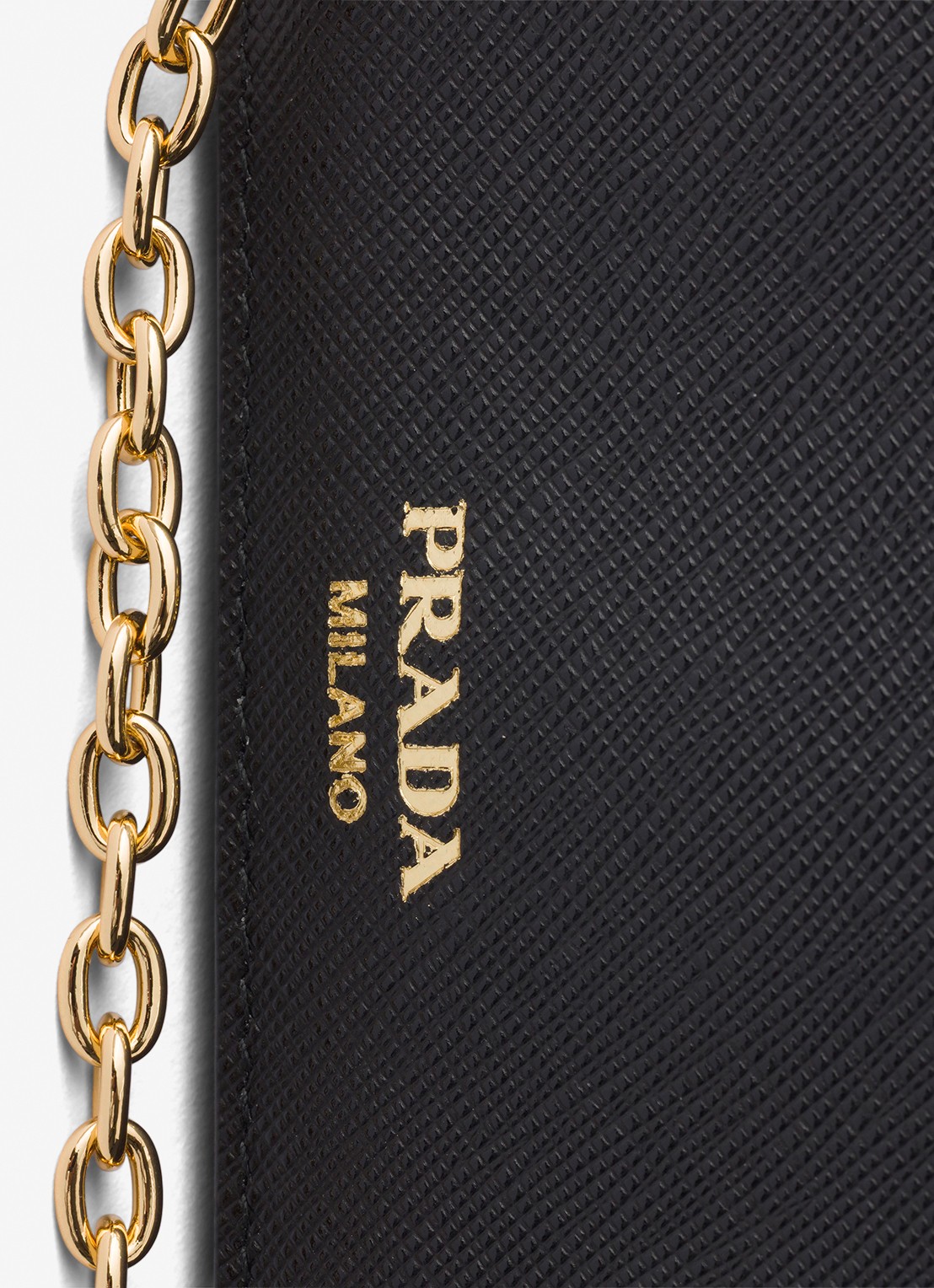 Prada Mini crossbodytas van kalfsleer - detail 3 zwart