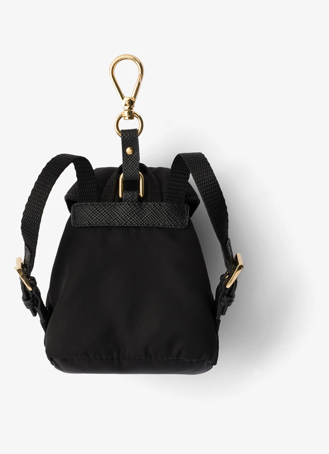 Prada Mini Icon Re-Nylon tasbedel - achterkant 3 zwart