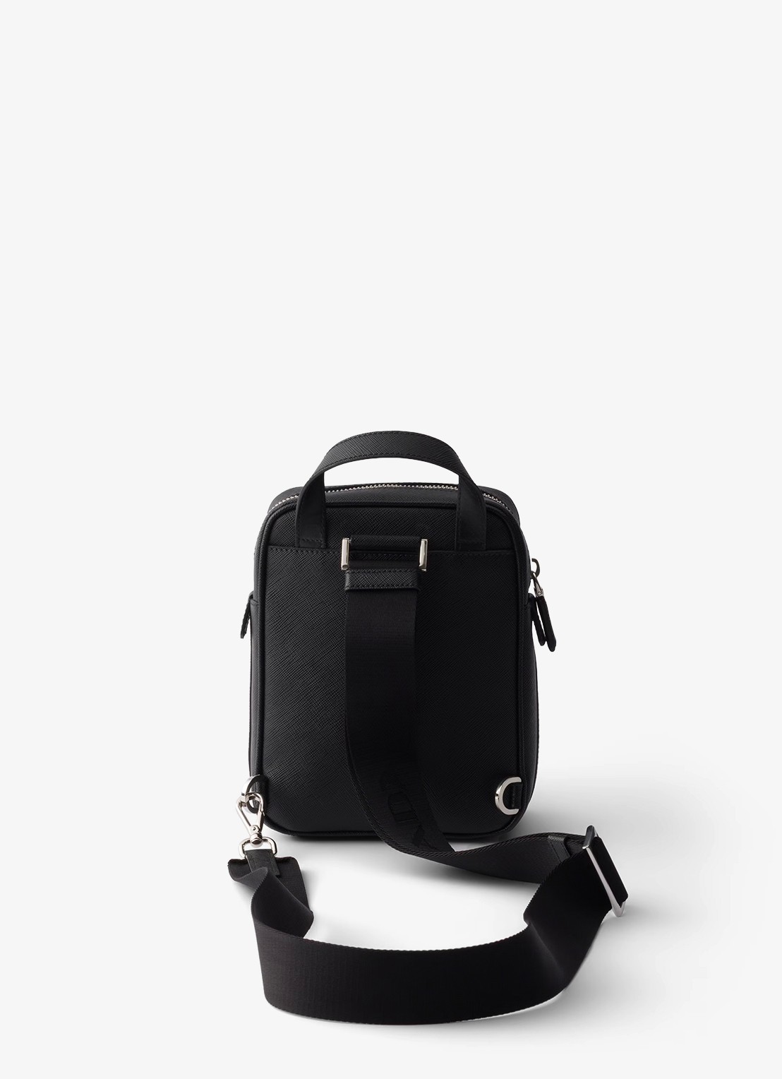 Prada Mini schoudertas van kalfsleer - achterkant 5 zwart