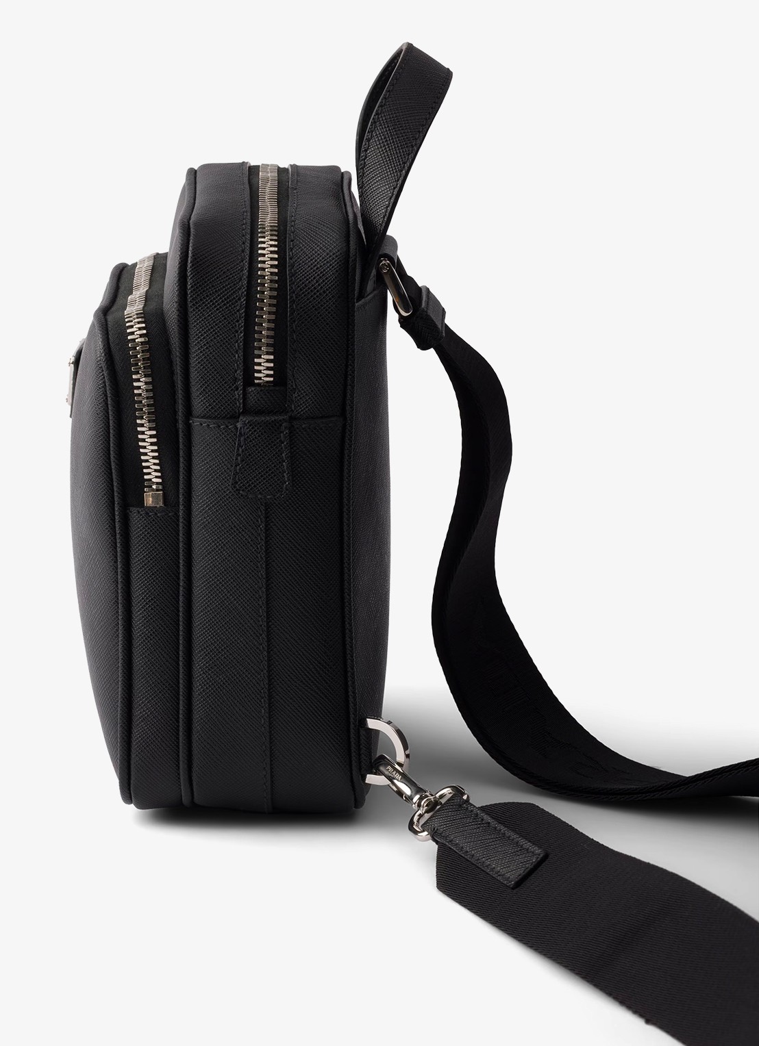 Prada Mini schoudertas van kalfsleer - detail zwart