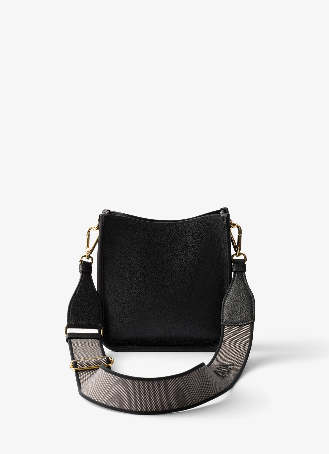 Prada Mini schoudertas van leer - achterkant 5 diepzwart