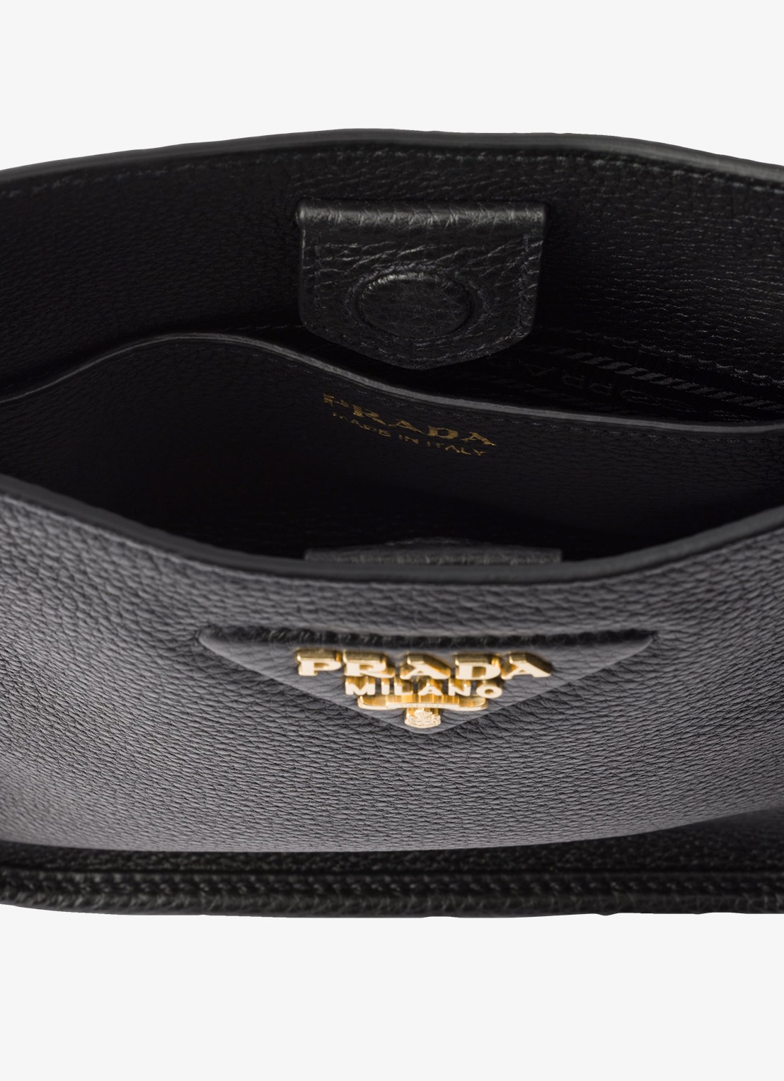 Prada Mini schoudertas van leer - detail 4 diepzwart