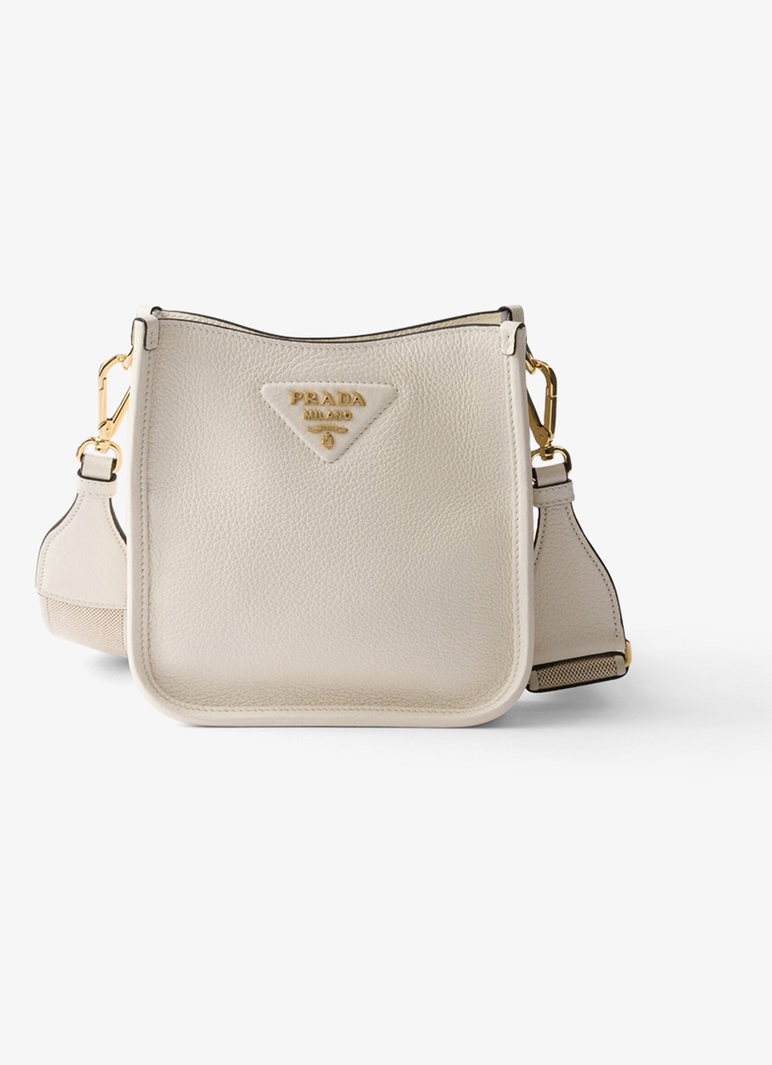 Prada Mini schoudertas van leer - voorkant 5 wit