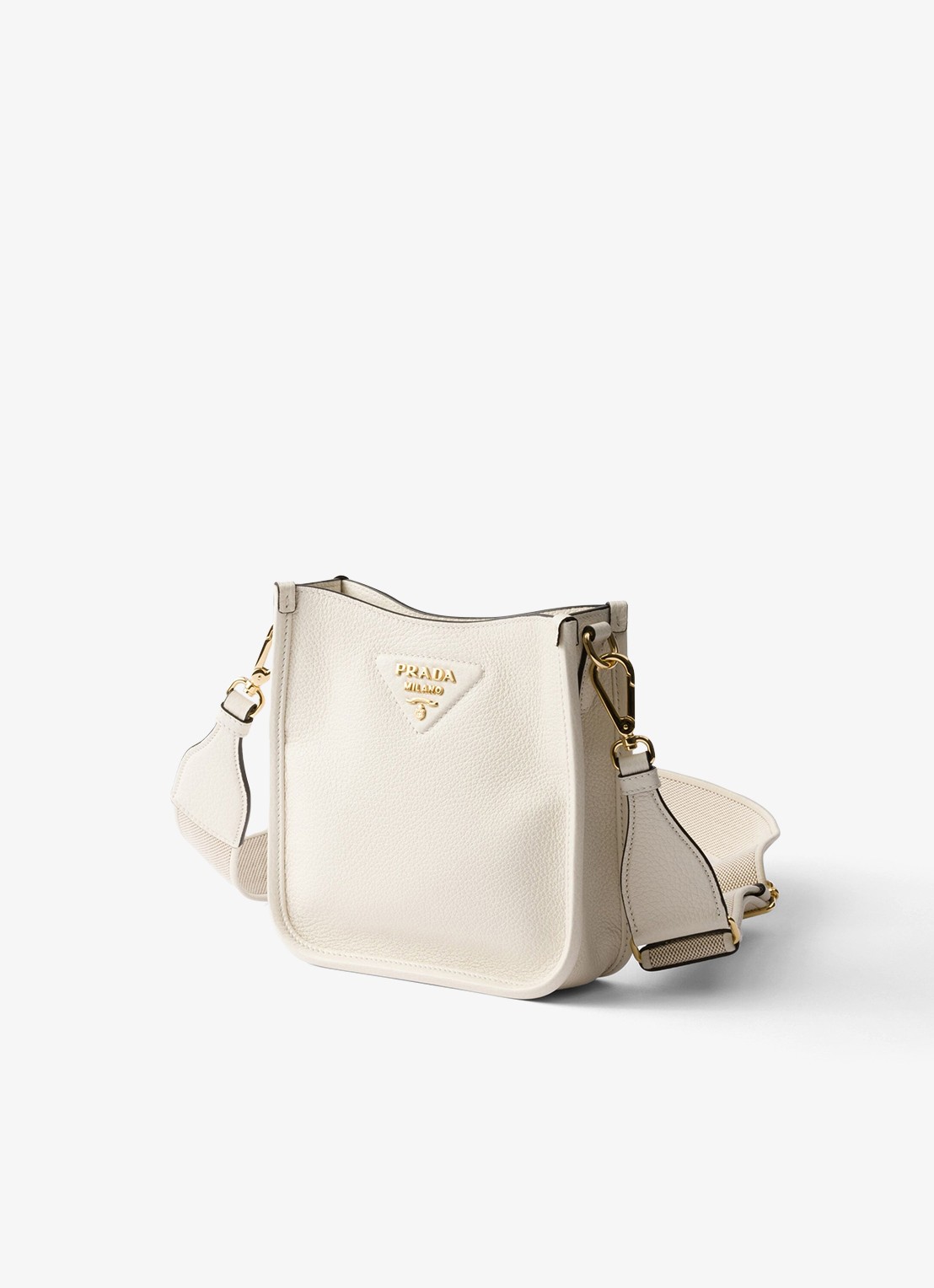 Prada Mini schoudertas van leer - voorkant 6 wit
