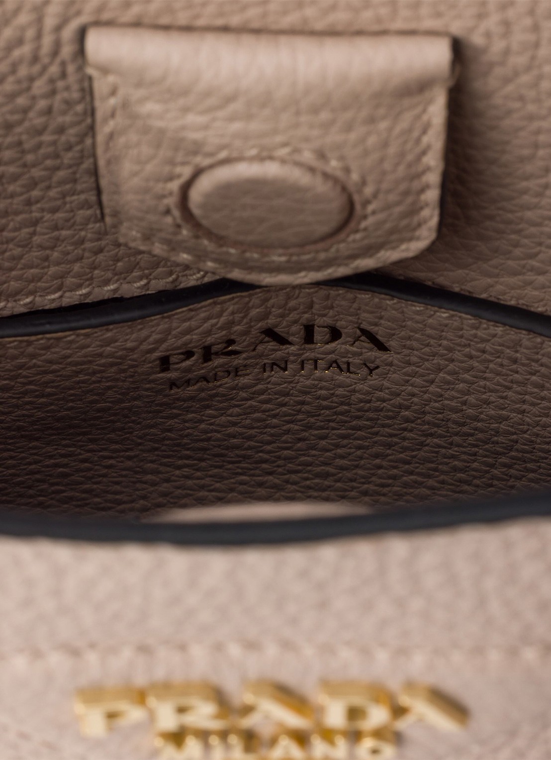 Prada Mini schoudertas van leer - detail 5 taupe