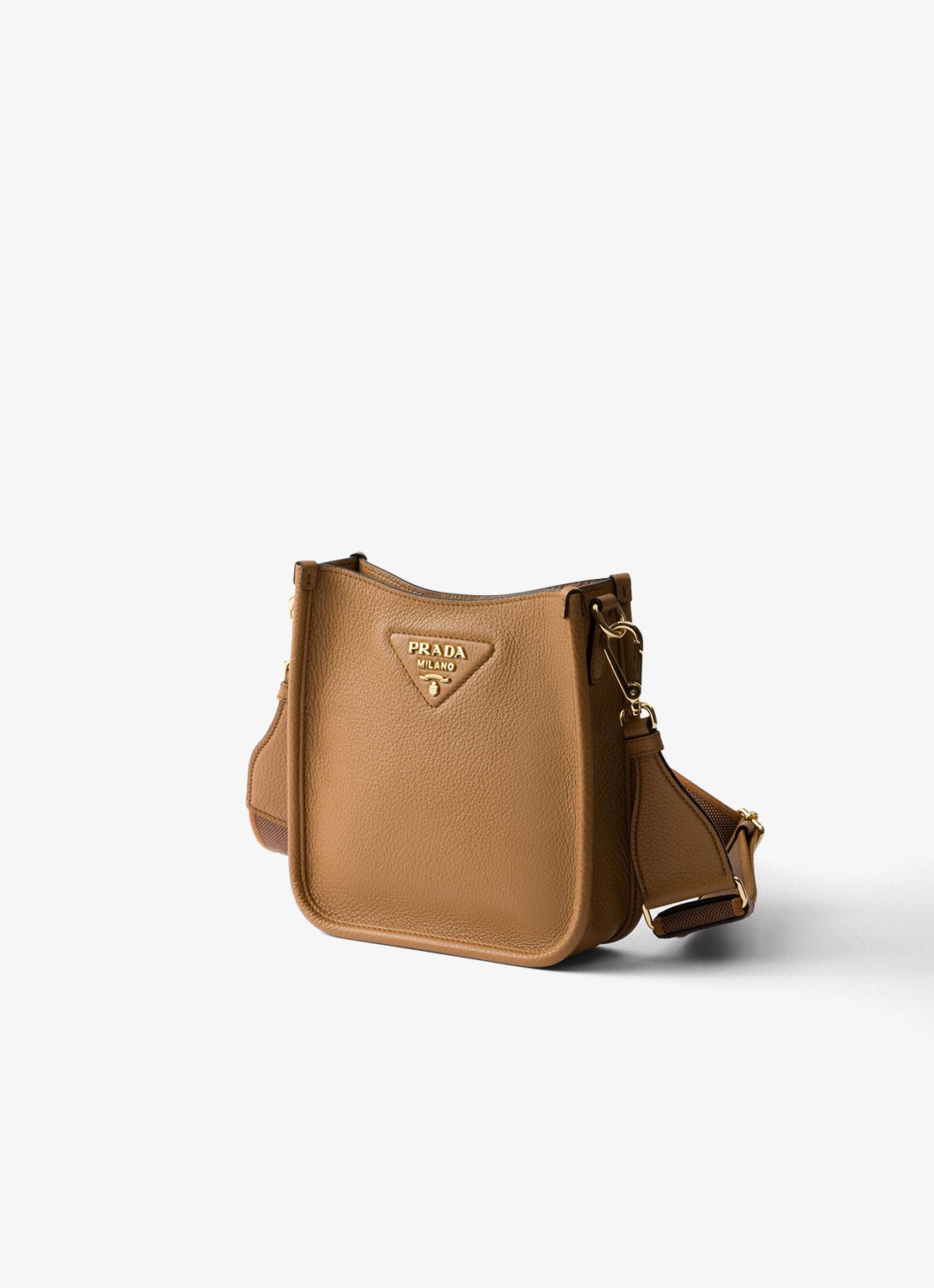 Prada Mini schoudertas van leer - detail 3 camel