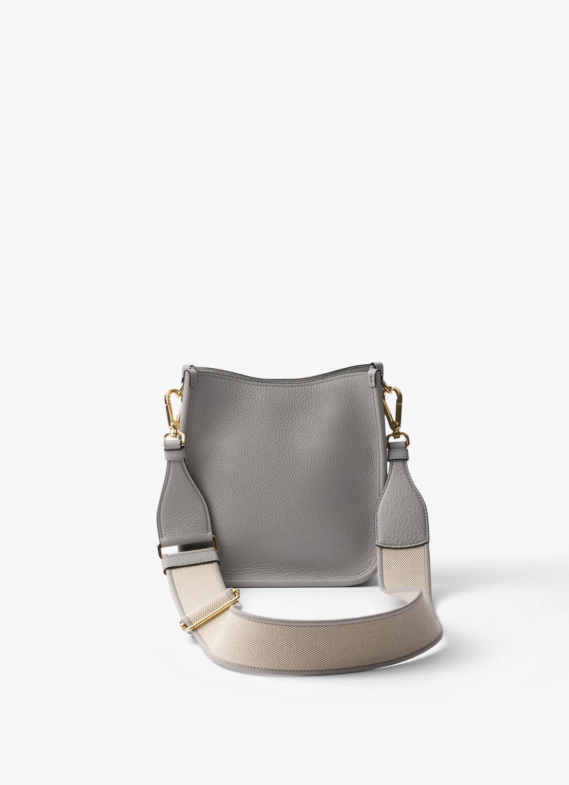 Prada Mini schoudertas van leer - achterkant grijs