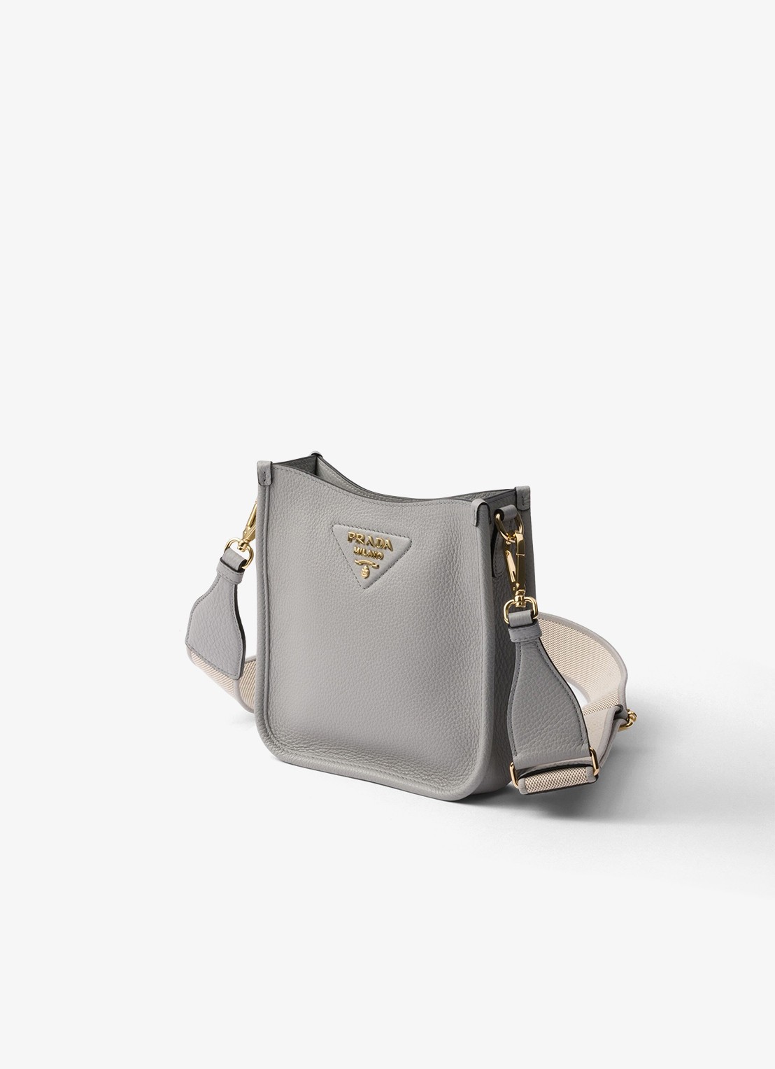 Prada Mini schoudertas van leer - voorkant 5 grijs