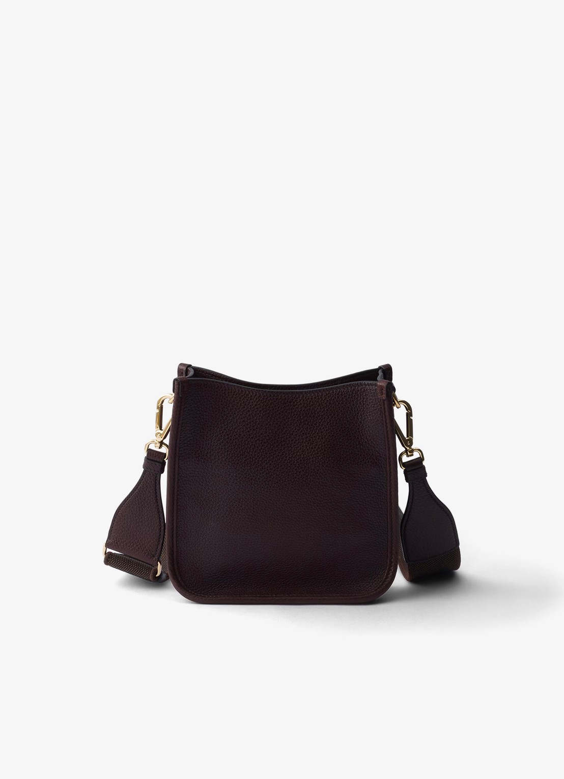 Prada Mini schoudertas van leer - achterkant donkerbruin