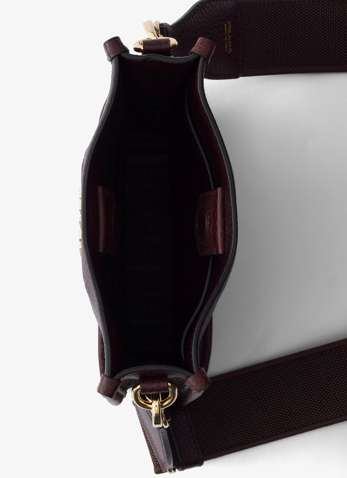 Prada Mini schoudertas van leer - detail 3 donkerbruin