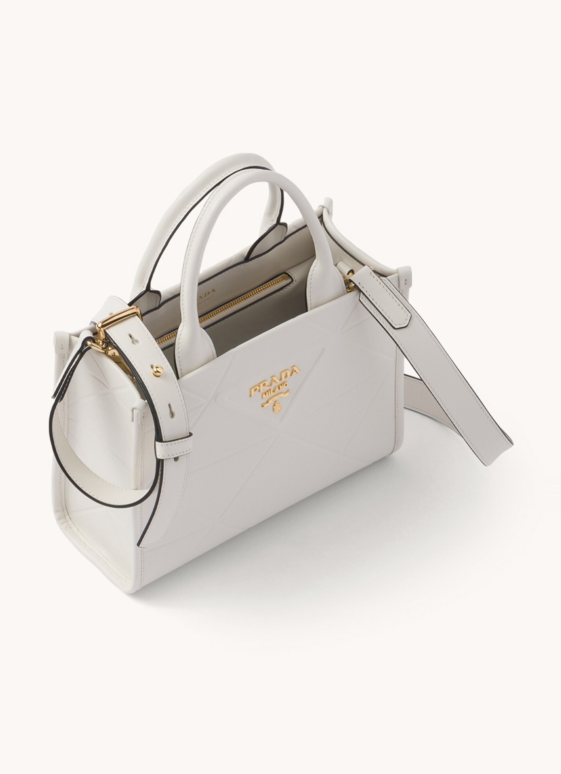Prada Mini Symbole handtas van leer - achterkant wit