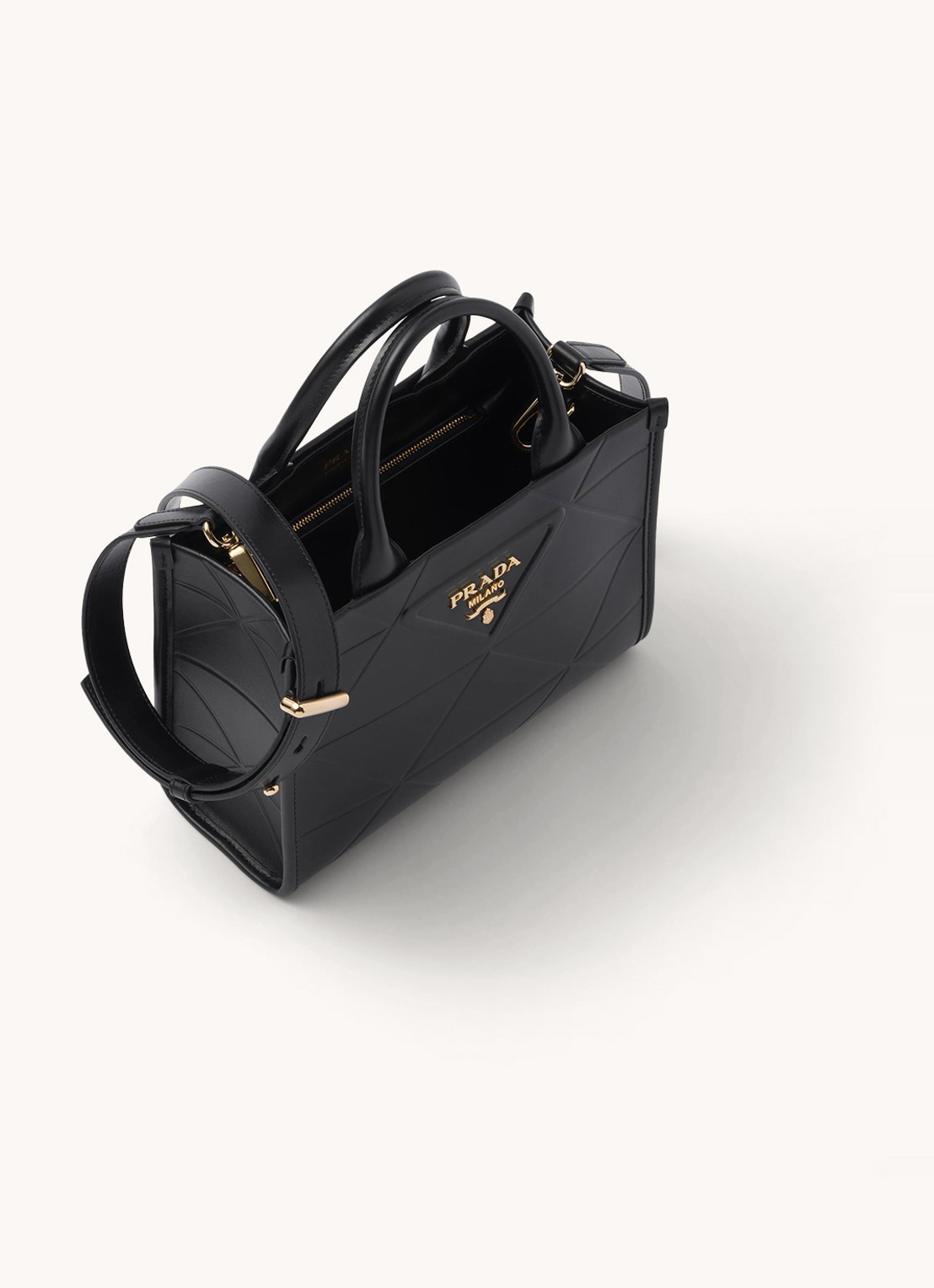 Prada Mini Symbole handtas van leer - achterkant 3 zwart