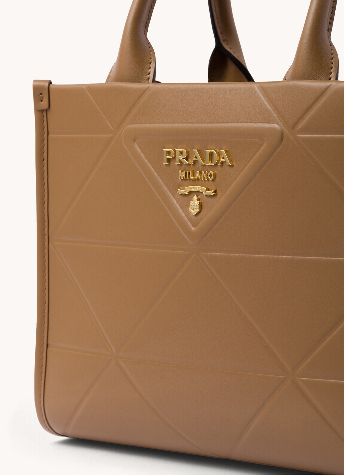 Prada Mini Symbole handtas van leer - detail 6 camel