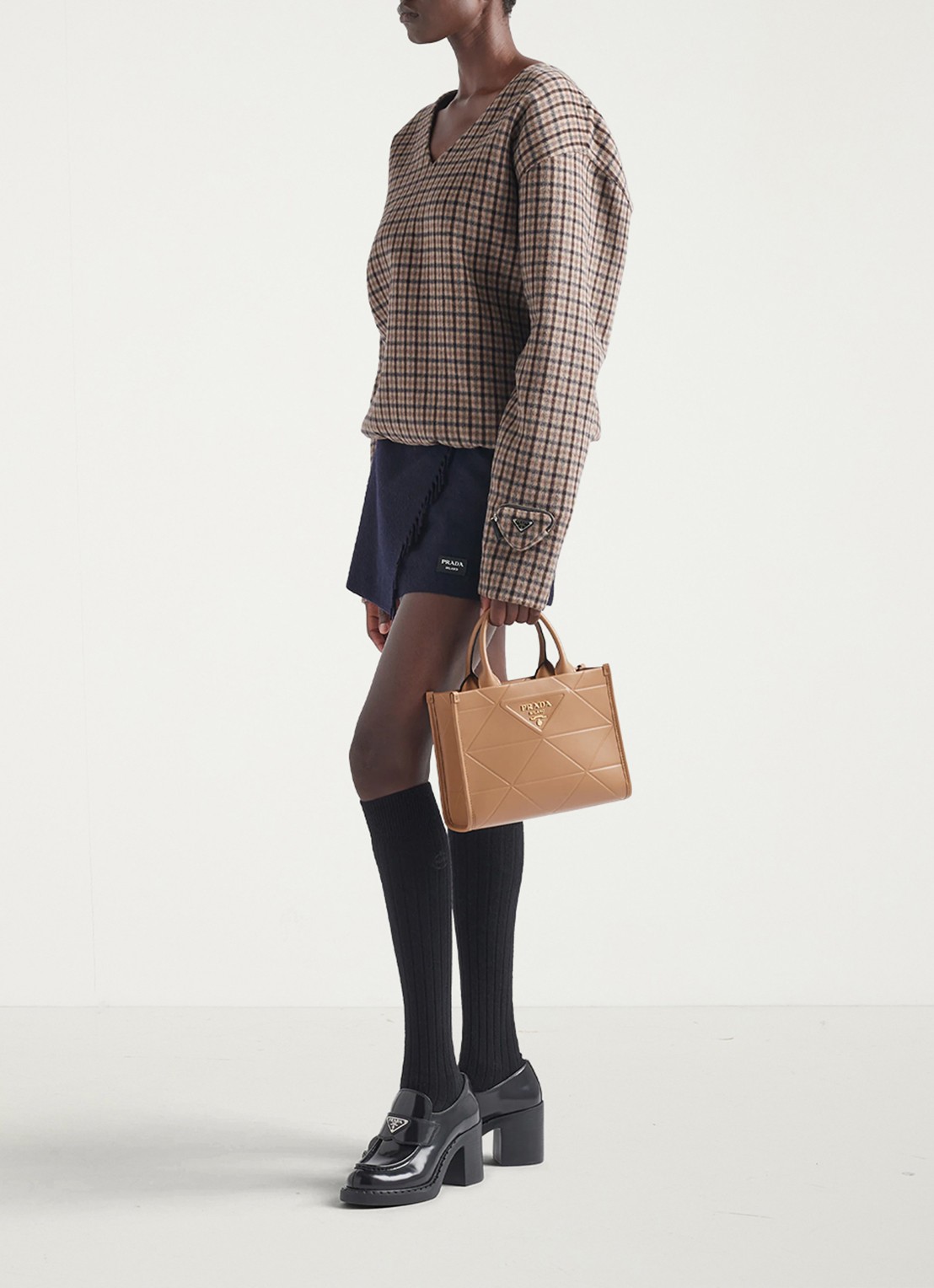 Prada Mini Symbole handtas van leer - detail 7 camel