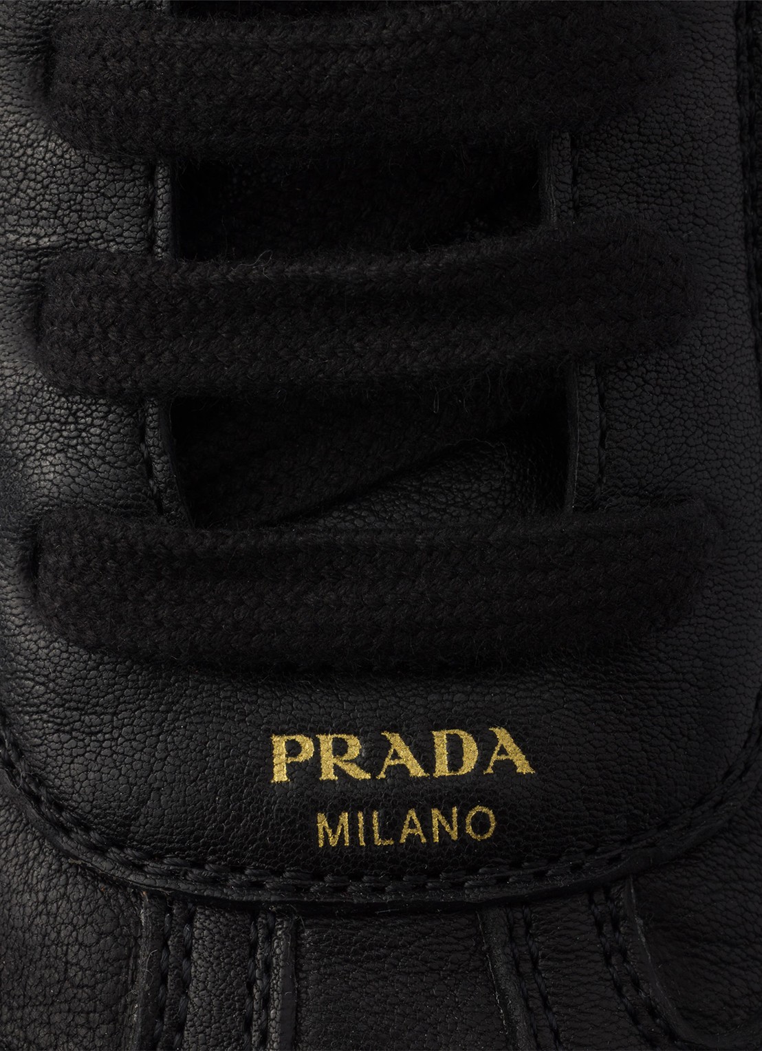 Prada Montecarlo Re-Edition 2005 sneaker van lamsleer - detail 6 zwart