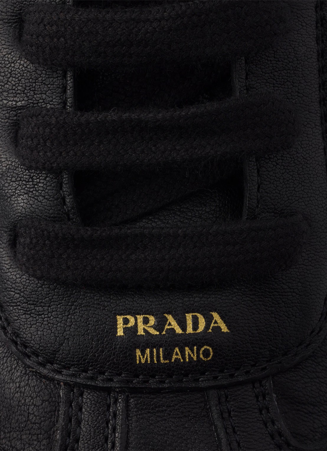 Prada Montecarlo Re-Edition 2005 sneaker van lamsleer - detail 7 zwart