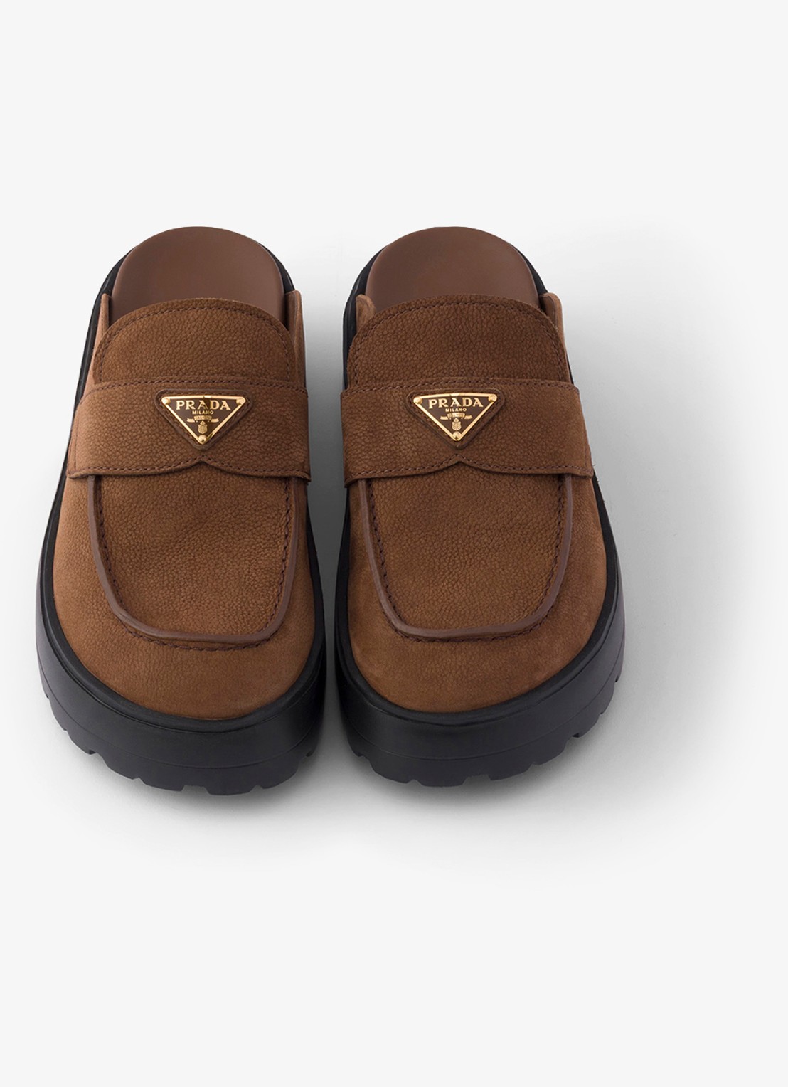 Prada Muiltje van nubuck - detail 4 bruin