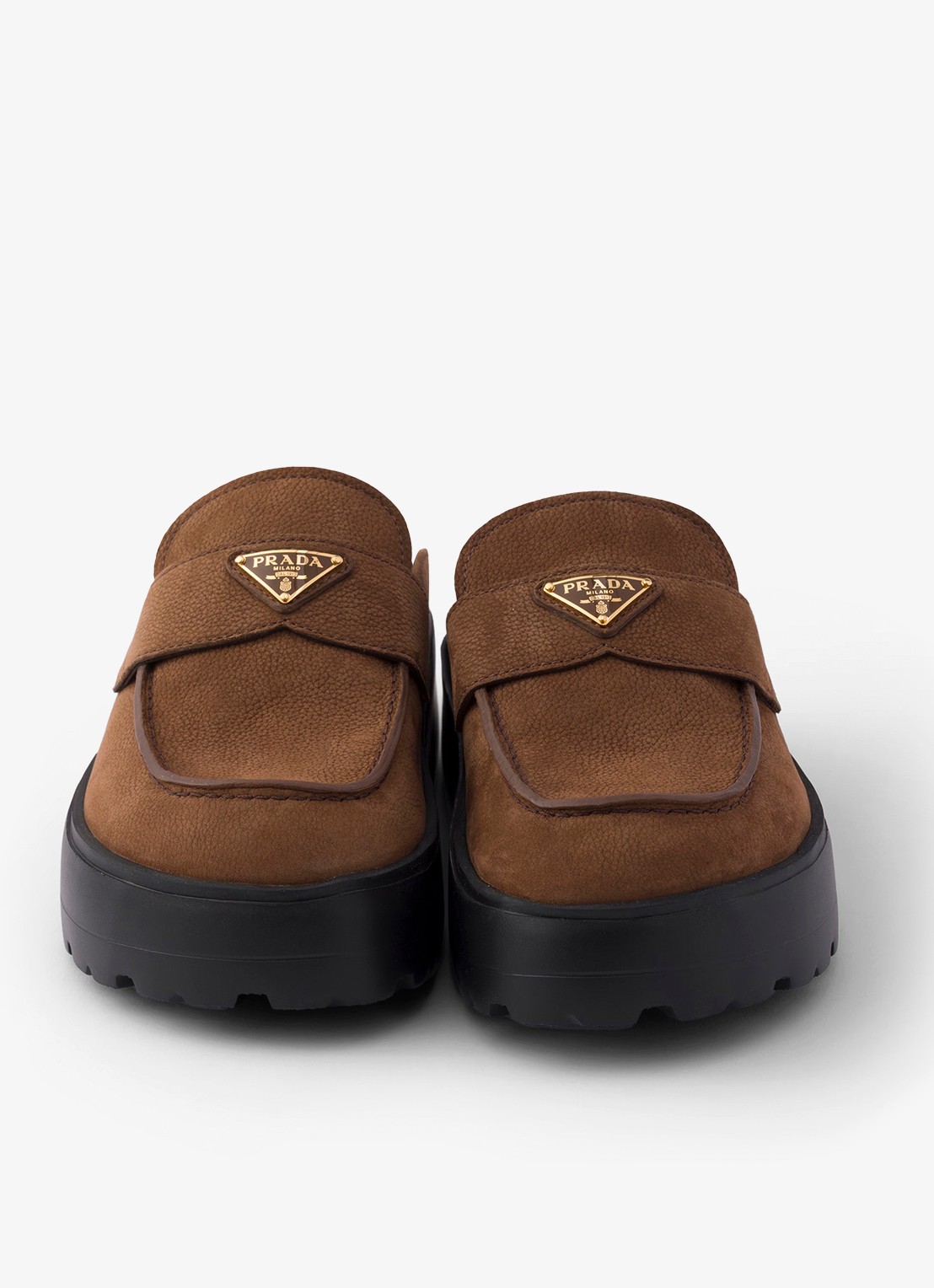Prada Muiltje van nubuck - detail 5 bruin