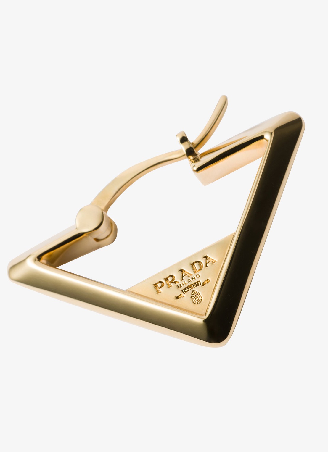 Prada Oorringen met logo - voorkant 2 goud