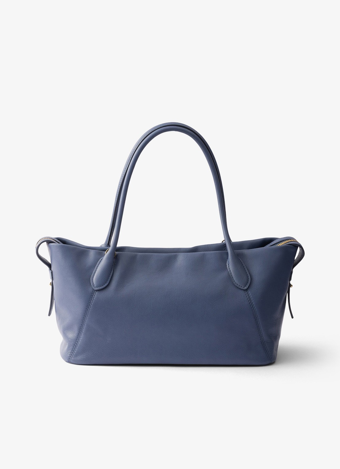 Prada Ouvert Large schoudertas van kalfsleer - achterkant 7 blauw