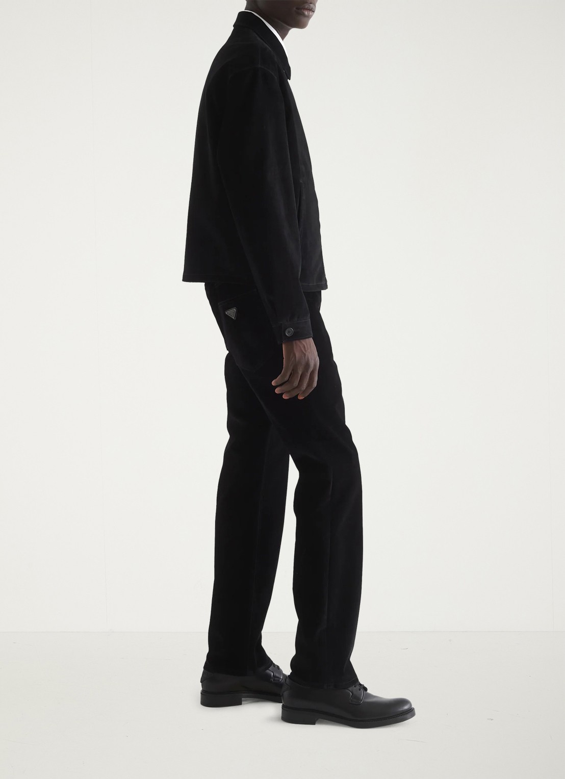 Prada Overshirt met logo en steekzakken - detail 5 zwart
