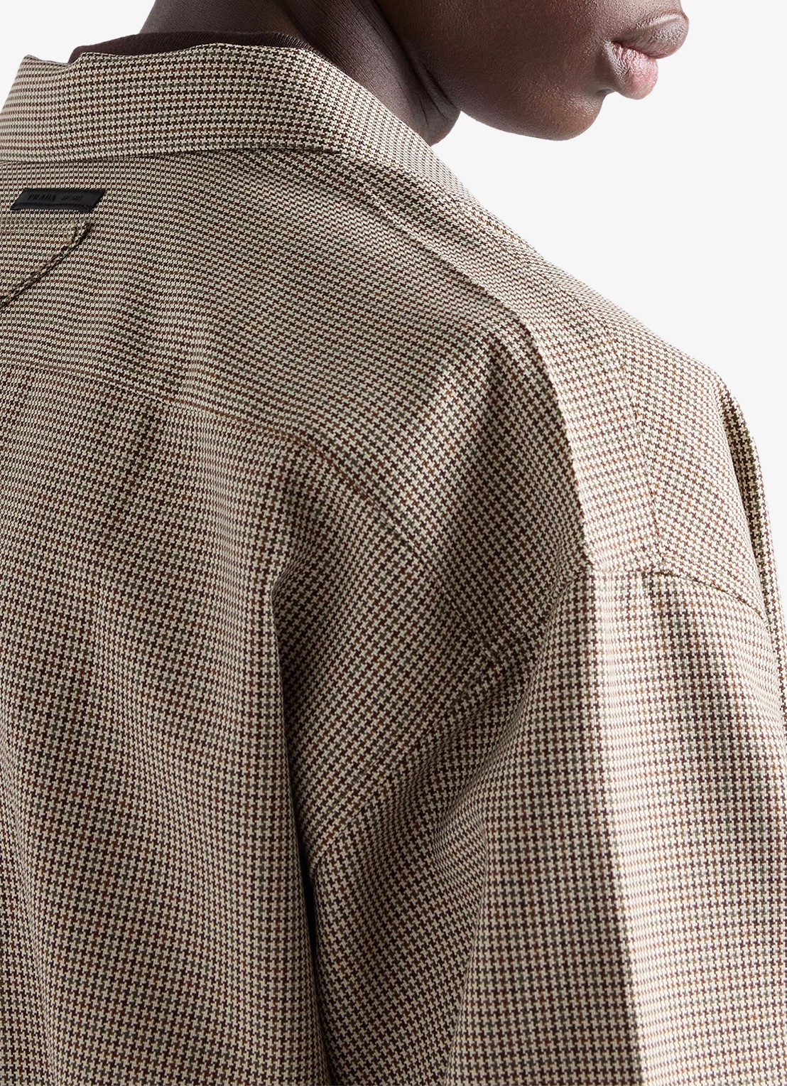 Prada Overshirt van scheerwol - detail 4 beige