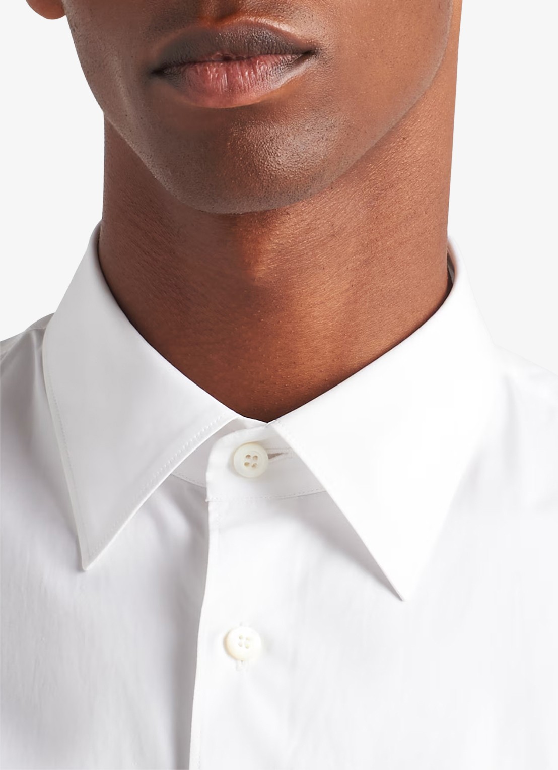 Prada Oversized fit overhemd met borstzak en logo - detail 5 wit