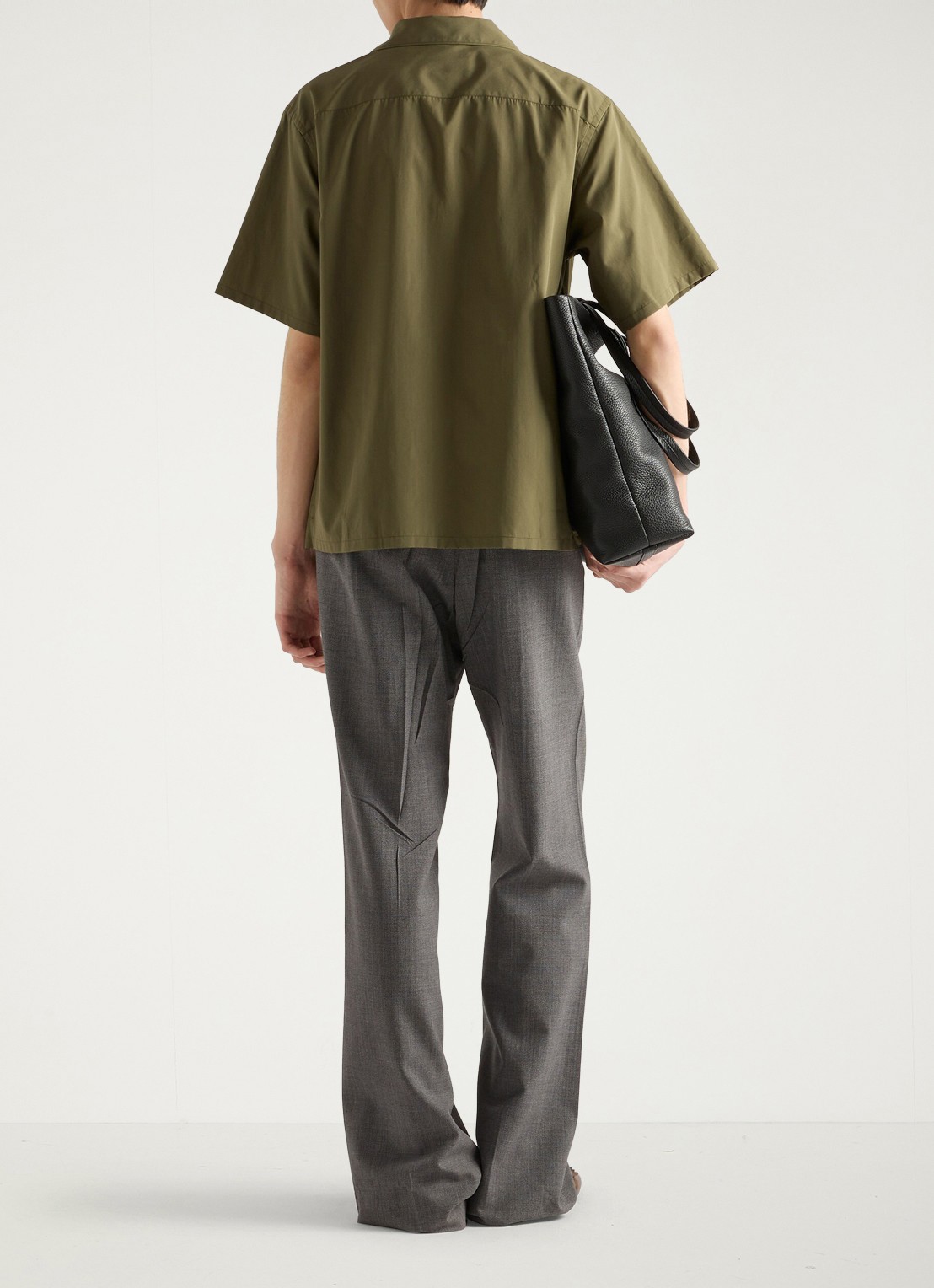 Prada Oversized fit overhemd met borstzak - achterkant 6 legergroen