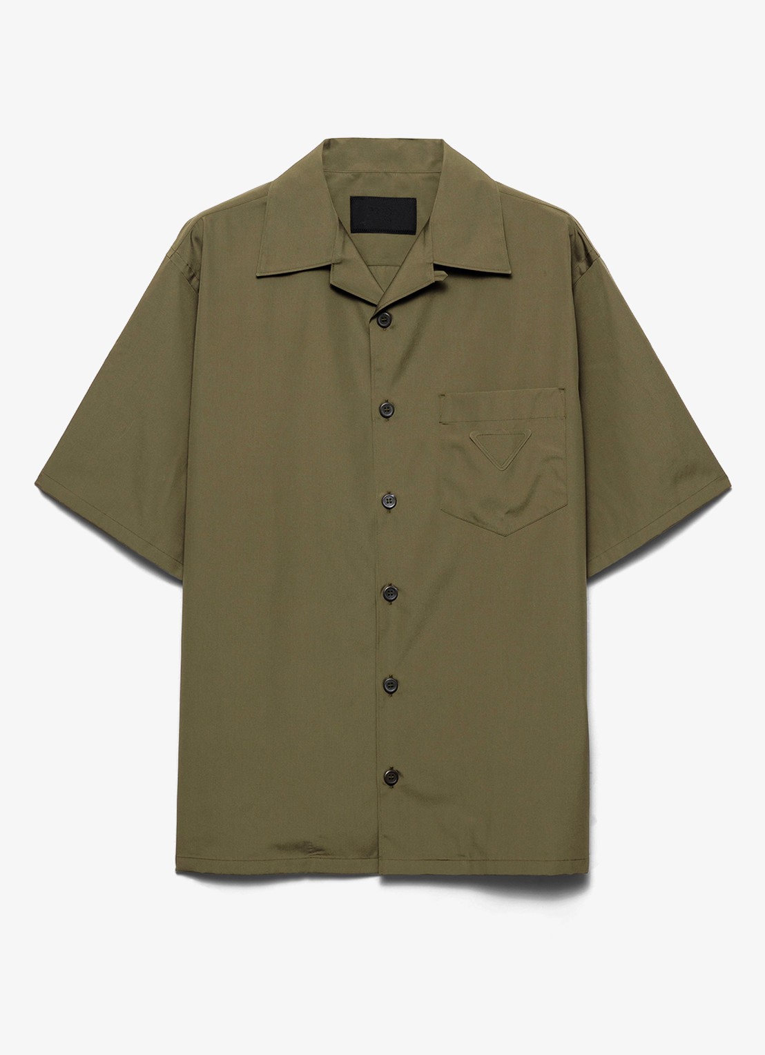 Prada Oversized fit overhemd met borstzak - voorkant legergroen