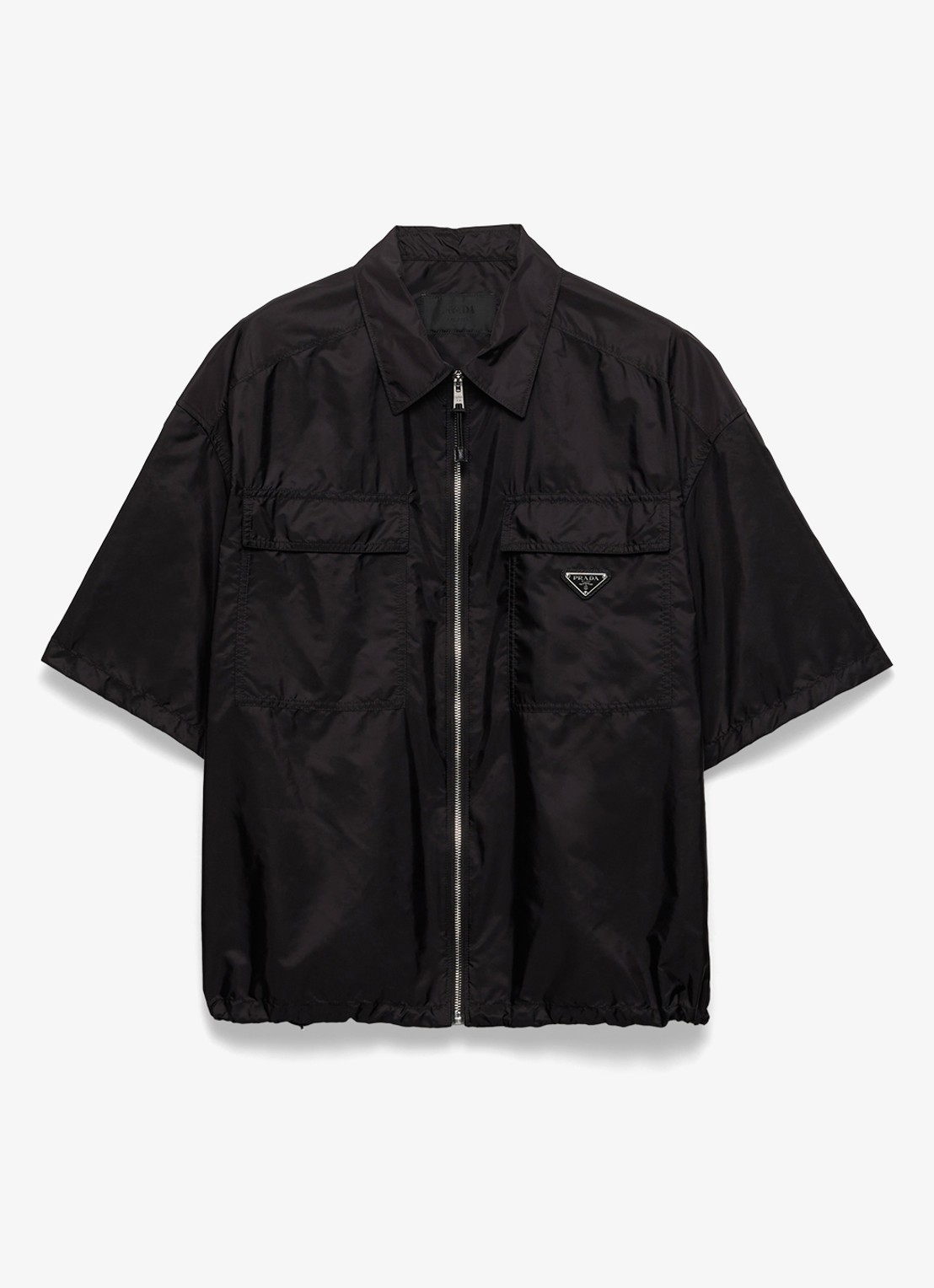 Prada Oversized fit overhemd met borstzakken - voorkant zwart