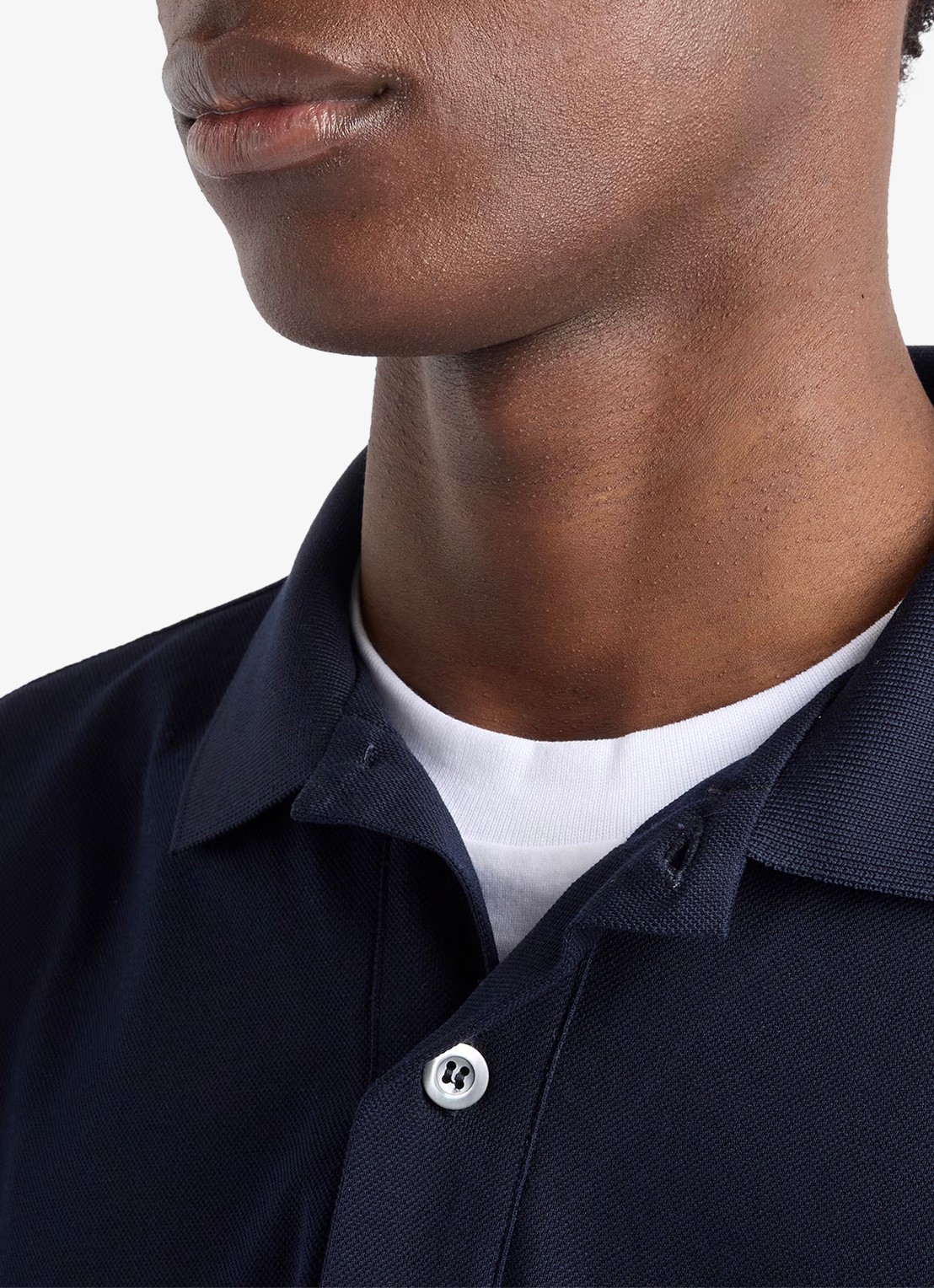 Prada Oversized fit polo met contrast - detail 5 donkerblauw