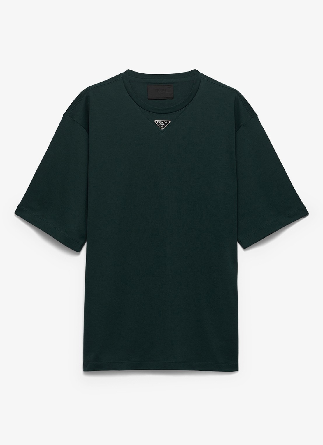 Prada Oversized T-shirt met logo - detail 4 groen