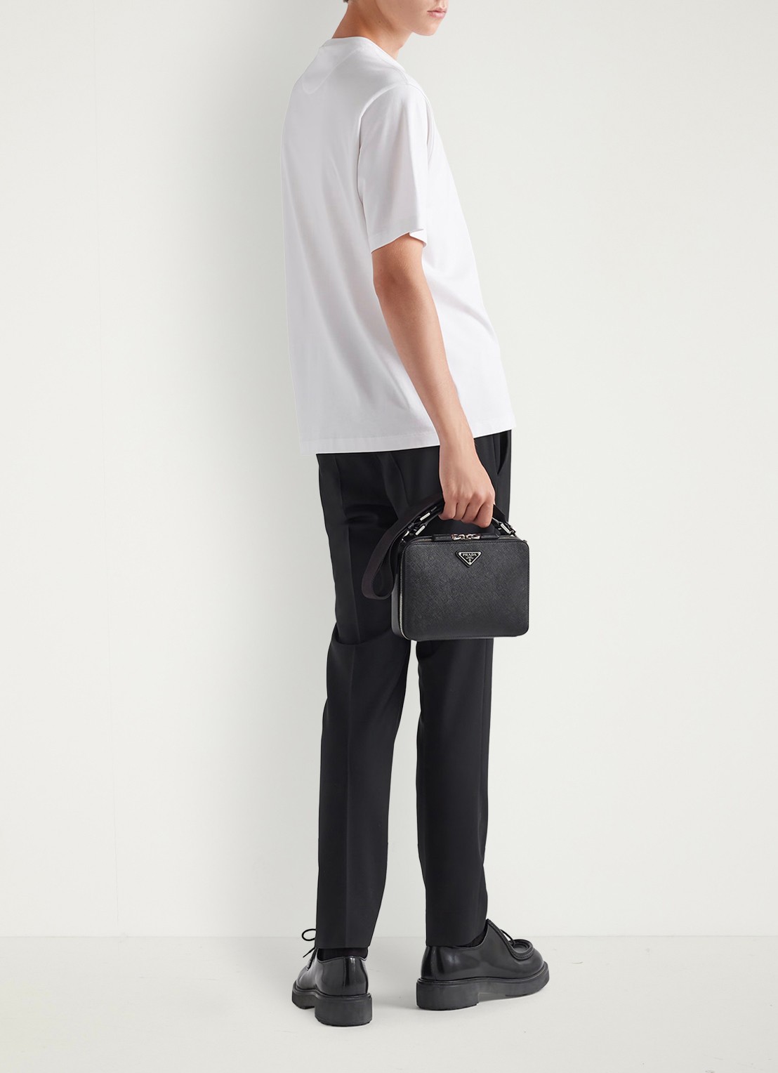 Prada Oversized T-shirt met logo - achterkant 3 wit