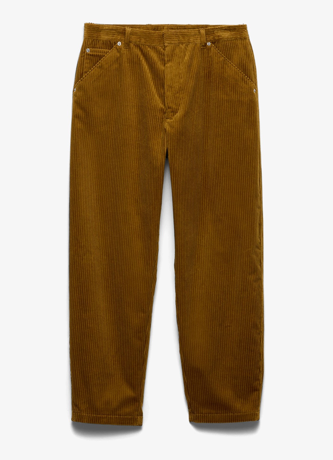 Prada Pantalon van corduroy - voorkant okergeel