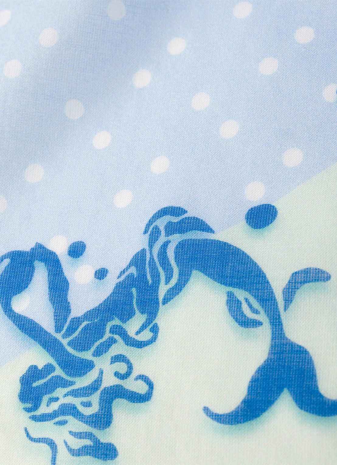 Prada Pareo met print 140 x 90 cm - detail 3 blauw