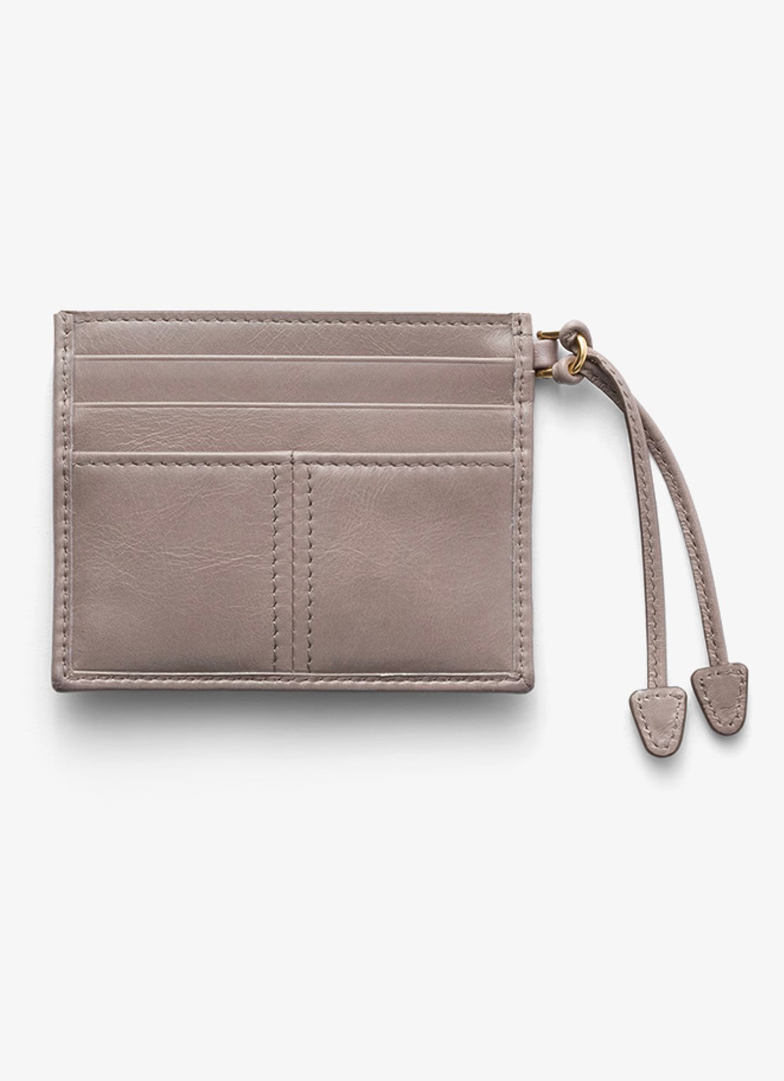 Prada Pasjeshouder van kalfsleer met logo - achterkant 2 taupe