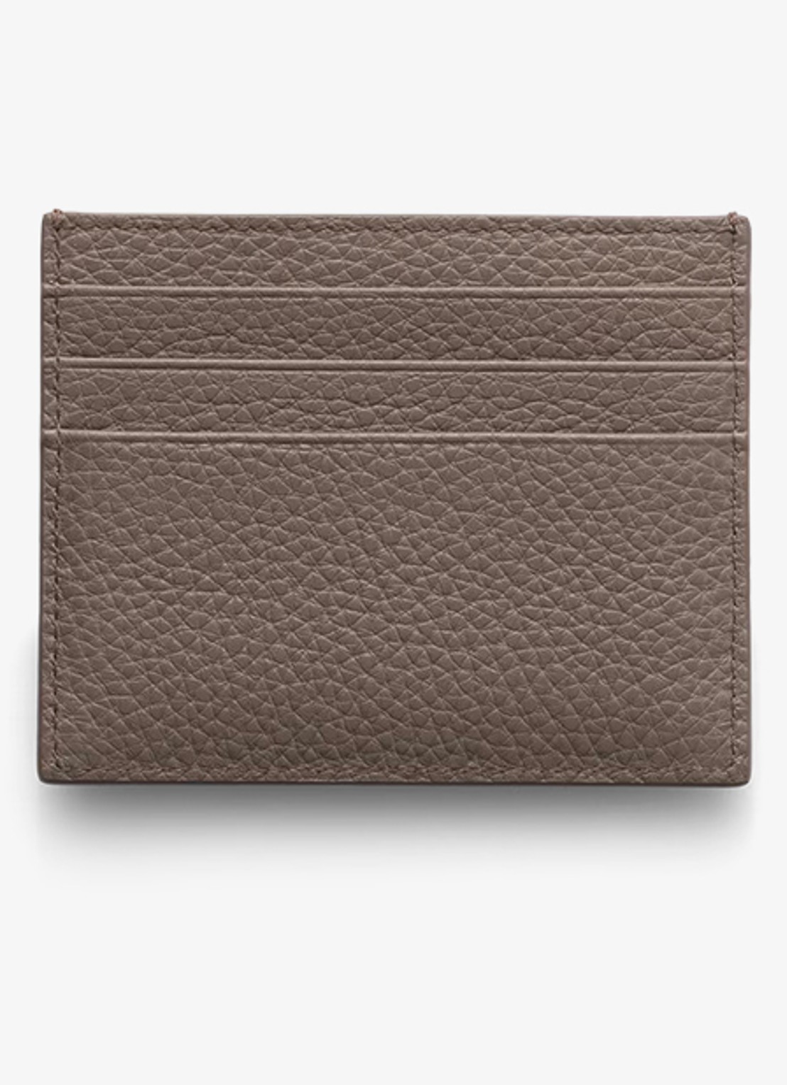 Prada Pasjeshouder van leer met logo - achterkant taupe