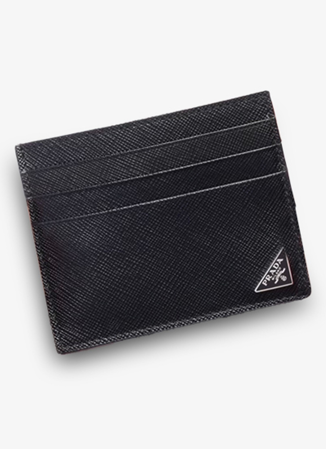 Prada Pasjeshouder van leer - detail zwart