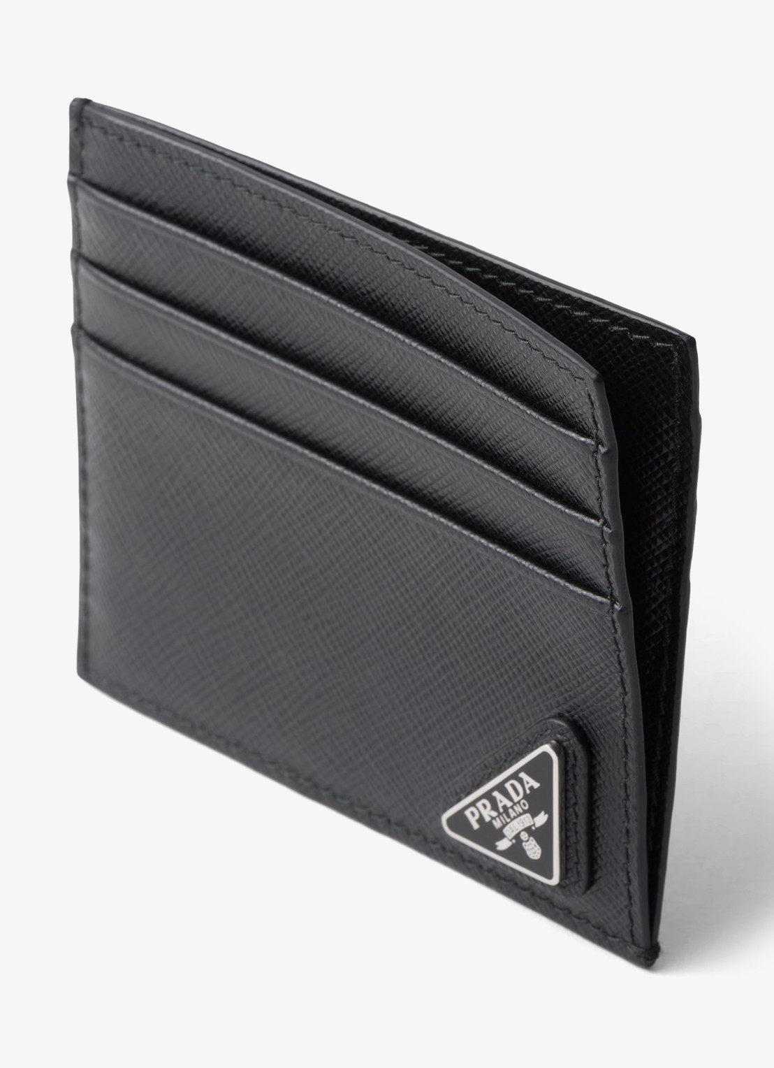 Prada Pasjeshouder van leer - detail 3 zwart