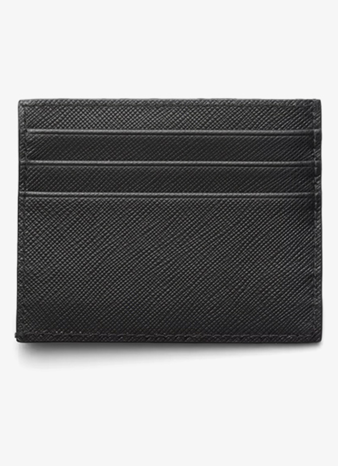 Prada Pasjeshouder van leer - voorkant 5 zwart