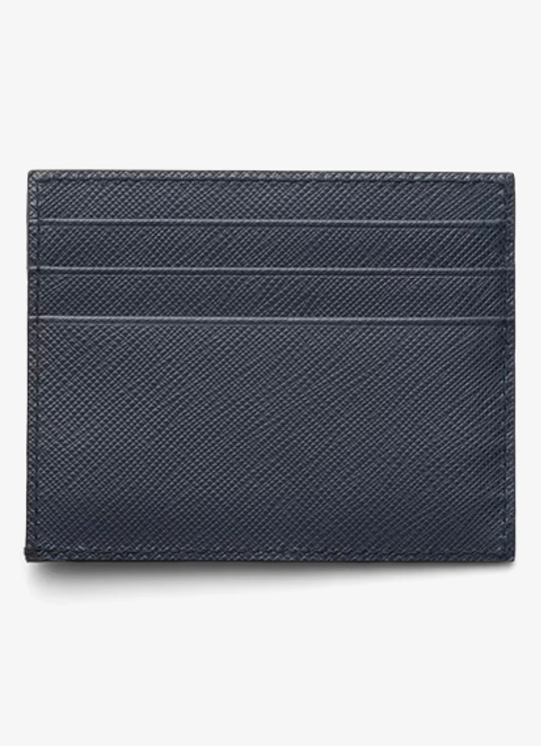 Prada Pasjeshouder van leer - achterkant donkerblauw