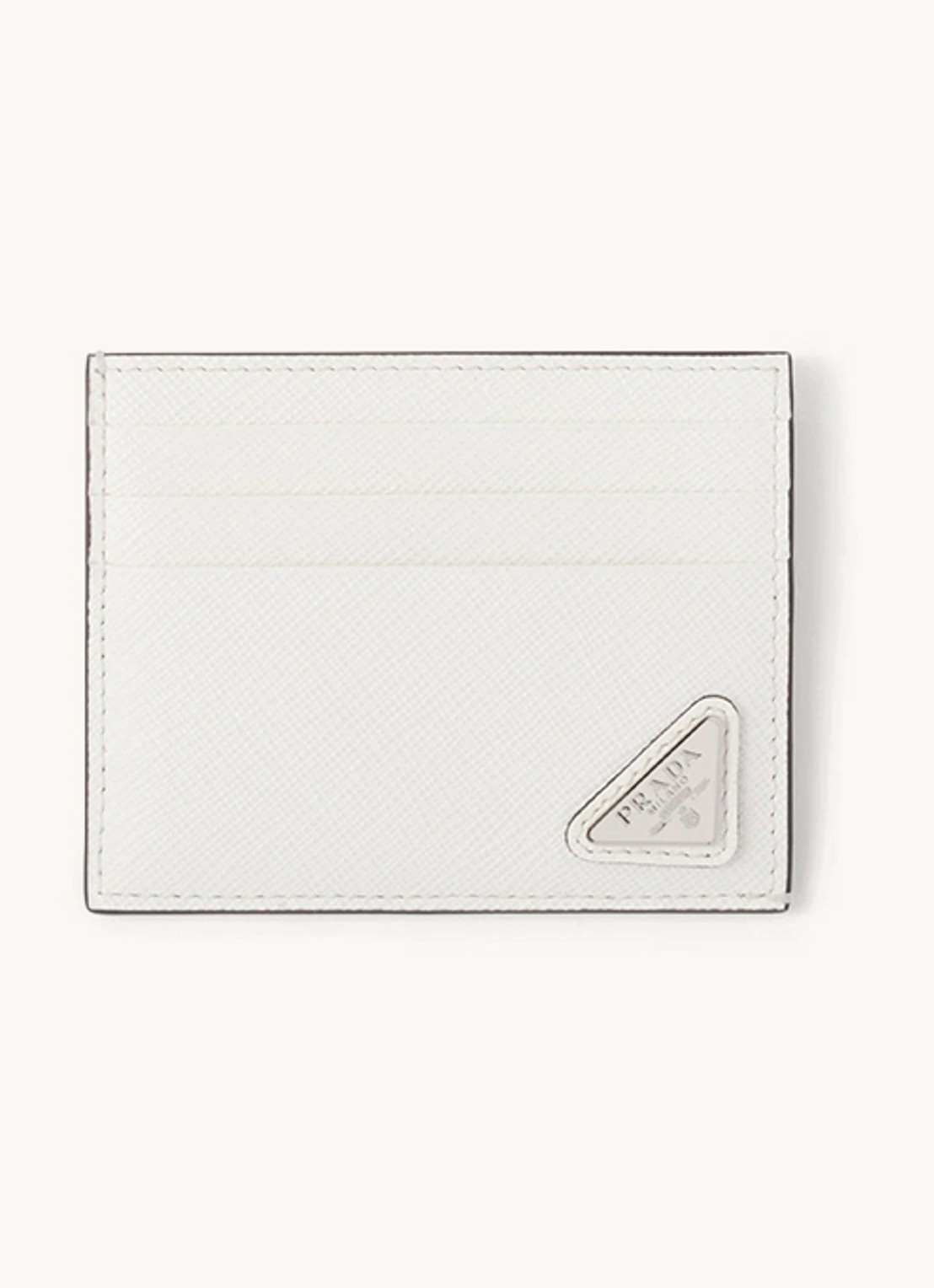 Prada Pasjeshouder van leer - voorkant wit