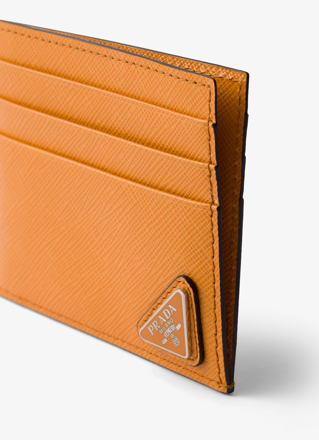 Prada Pasjeshouder van leer - detail 3 orange